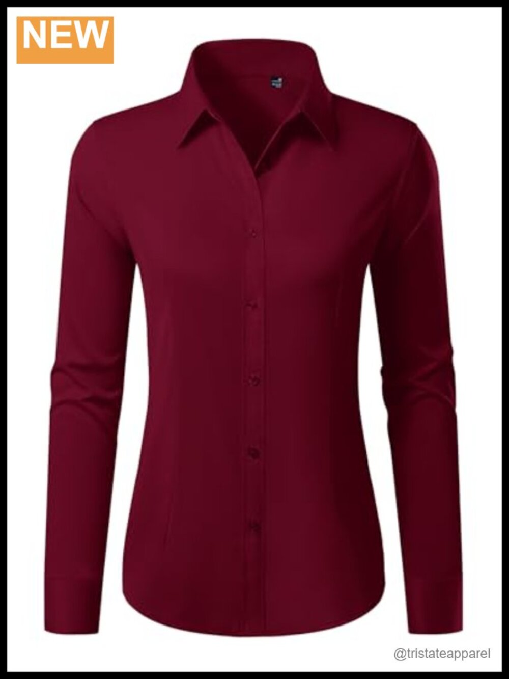 Women's Stain Shield Wrinkle Free Button Down Shirt Long Sleeve Blouse